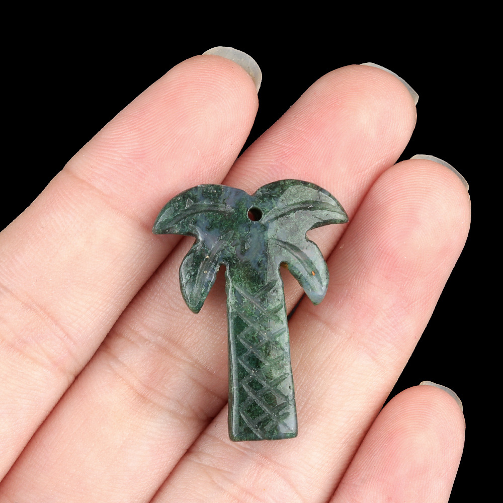 crystal coconut tree pendant