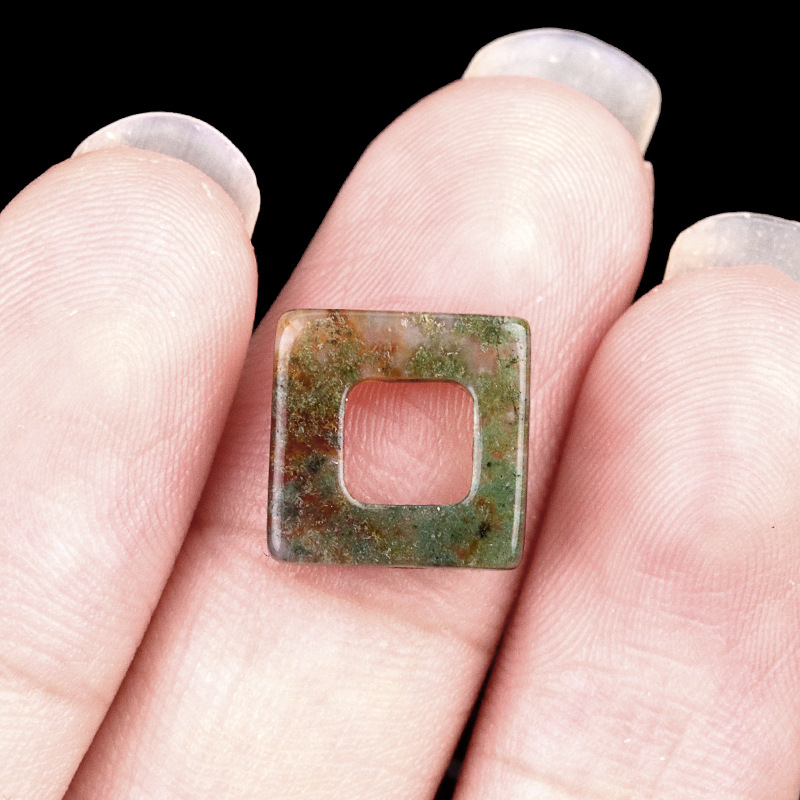 Water hollow square loose bead pendant necklace bracelet accessory，10mm