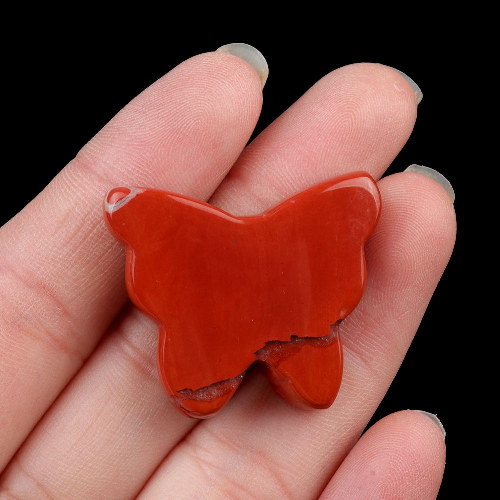 Large Butterfly Solid Crystal Carvings，30×35mm