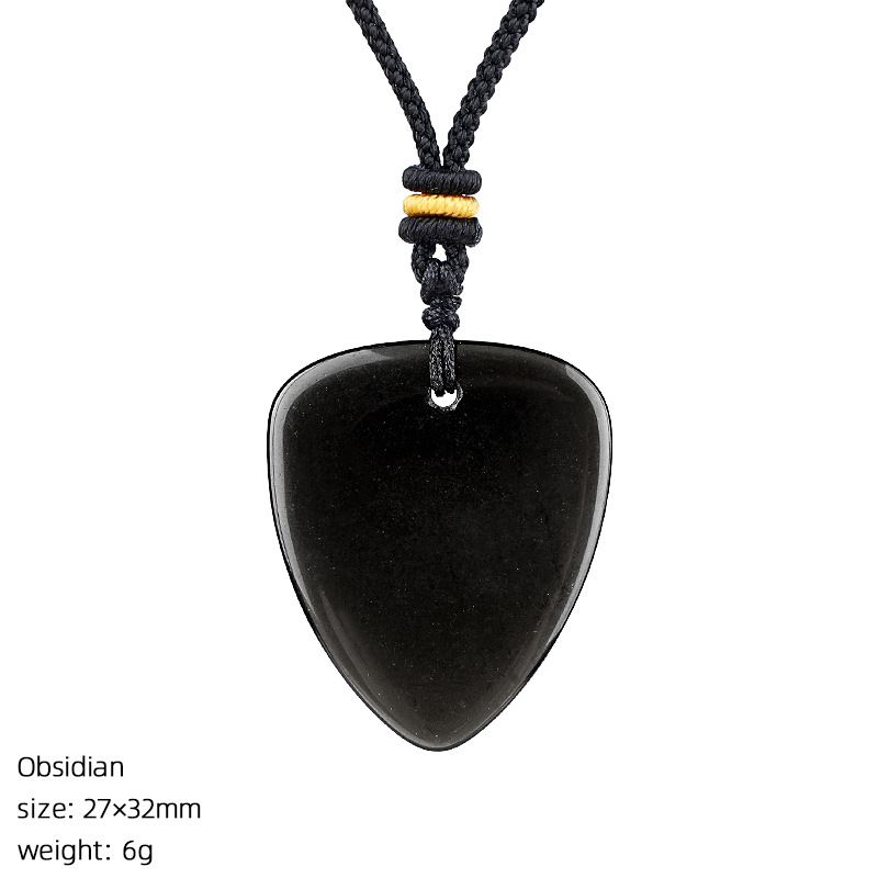 Crystal Guitar Pick Necklace