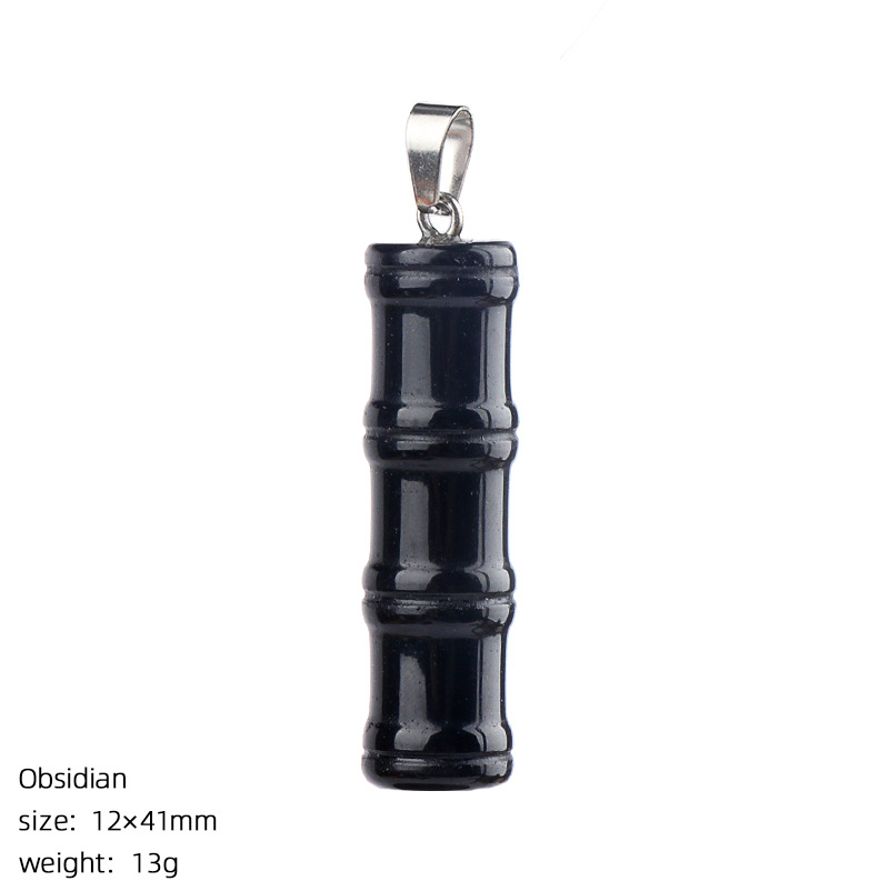 Crystal Bamboo Segment Pendant