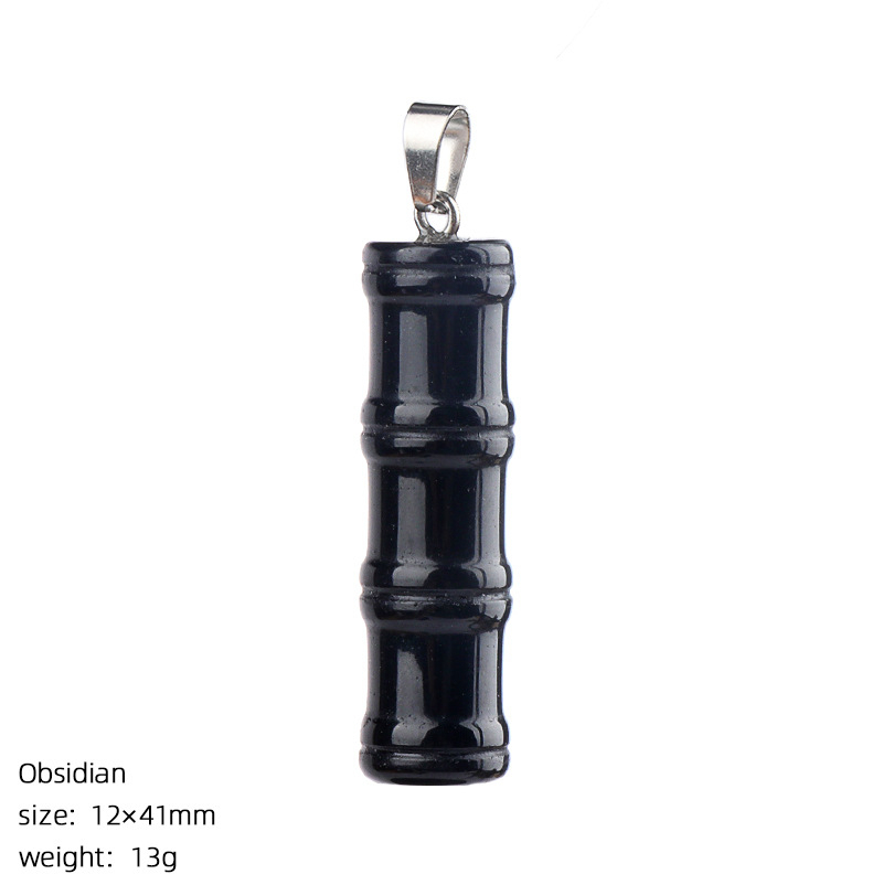 Crystal Bamboo Segment Pendant