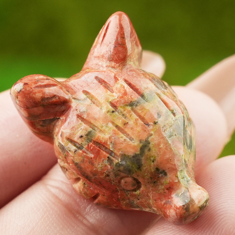 Crystal Fox Head Carving,10g