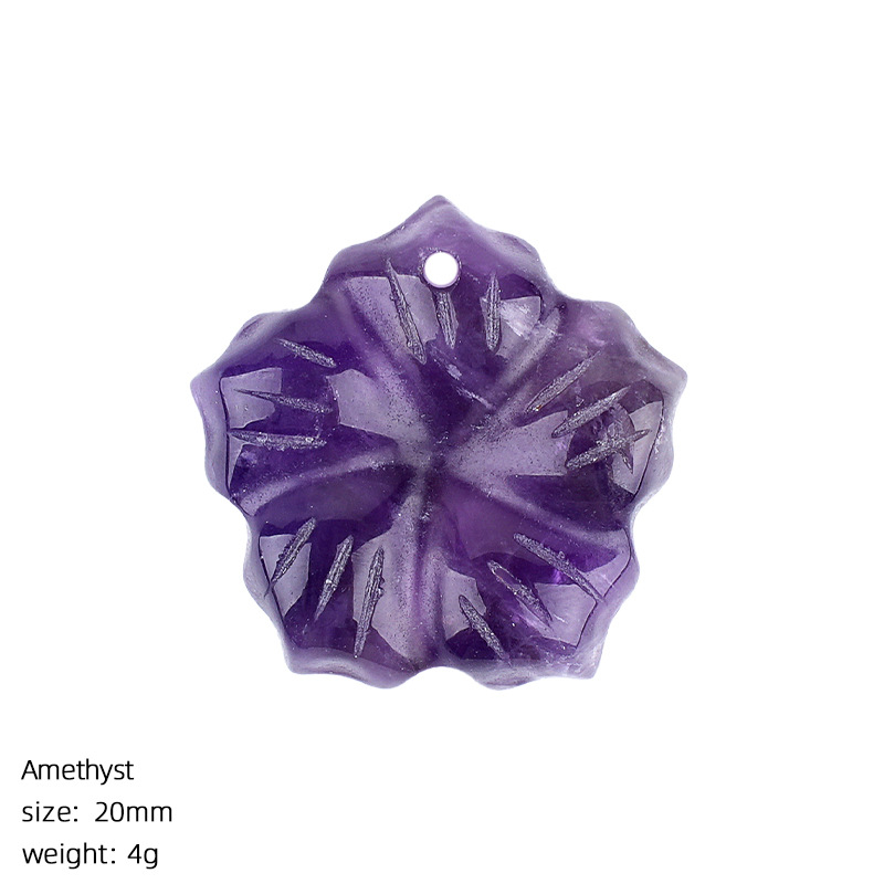 20mm Natural Stone Plumeria Pendant,4g