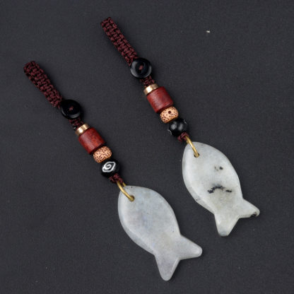 crystal fish keychain
