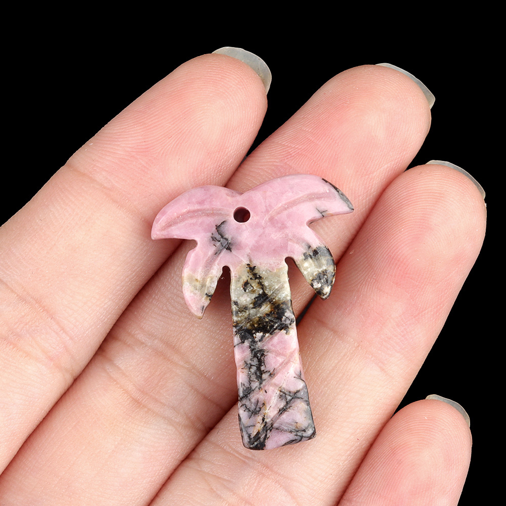 crystal coconut tree pendant