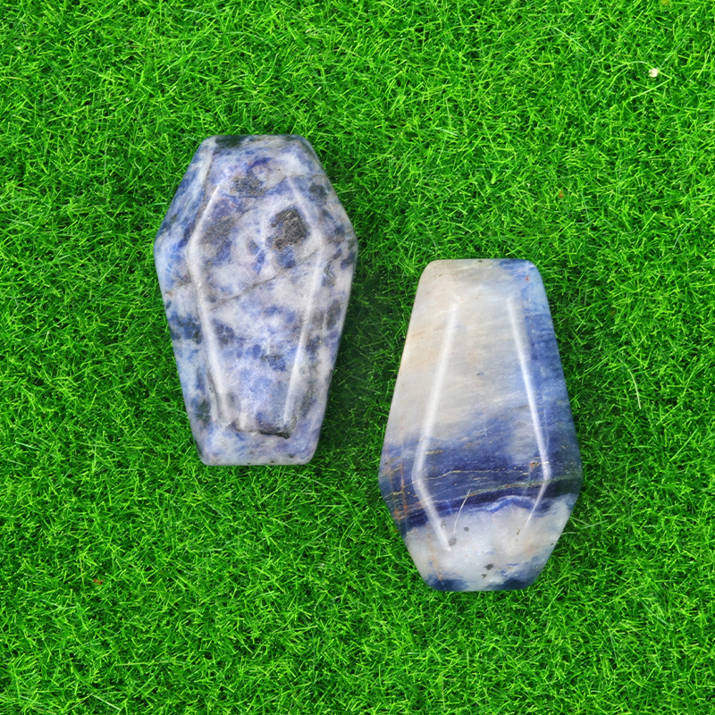 Crystal Agate Mini Coffin Carvings