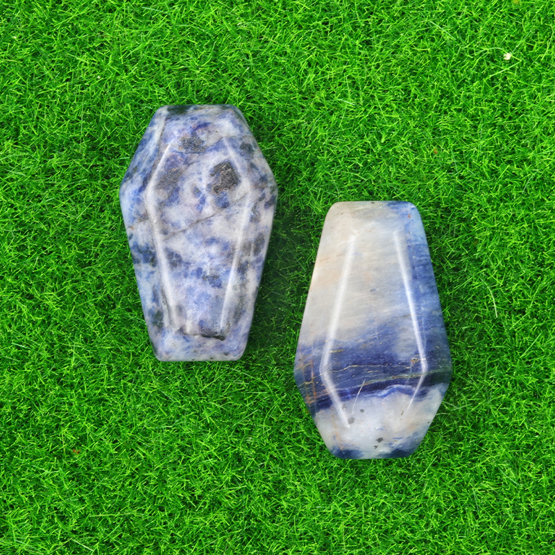 Crystal Agate Mini Coffin Carvings