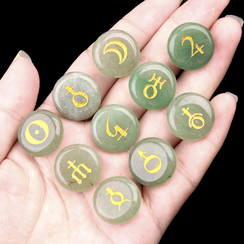 Solar System's Ten Planet Symbols Crystal Runes（10-pieces）