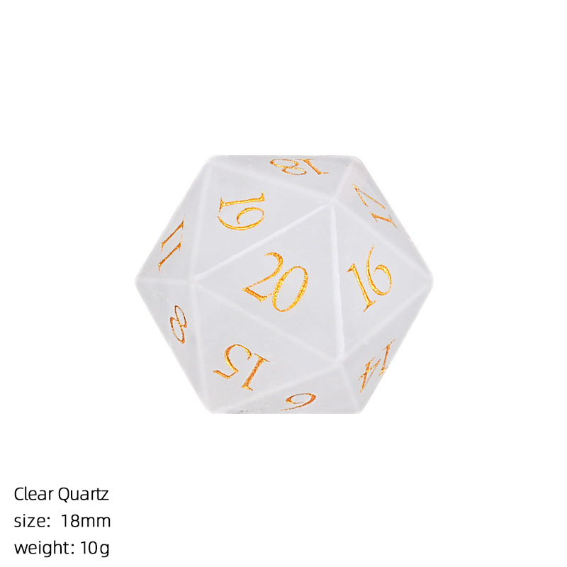 18mm Natural Crystal Dice，10g