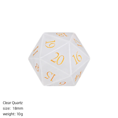 18mm Natural Crystal Dice，10g