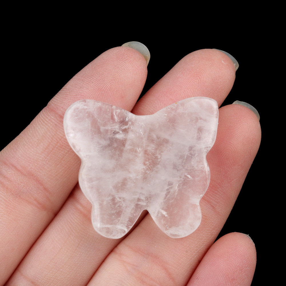 Large Butterfly Solid Crystal Carvings，30×35mm
