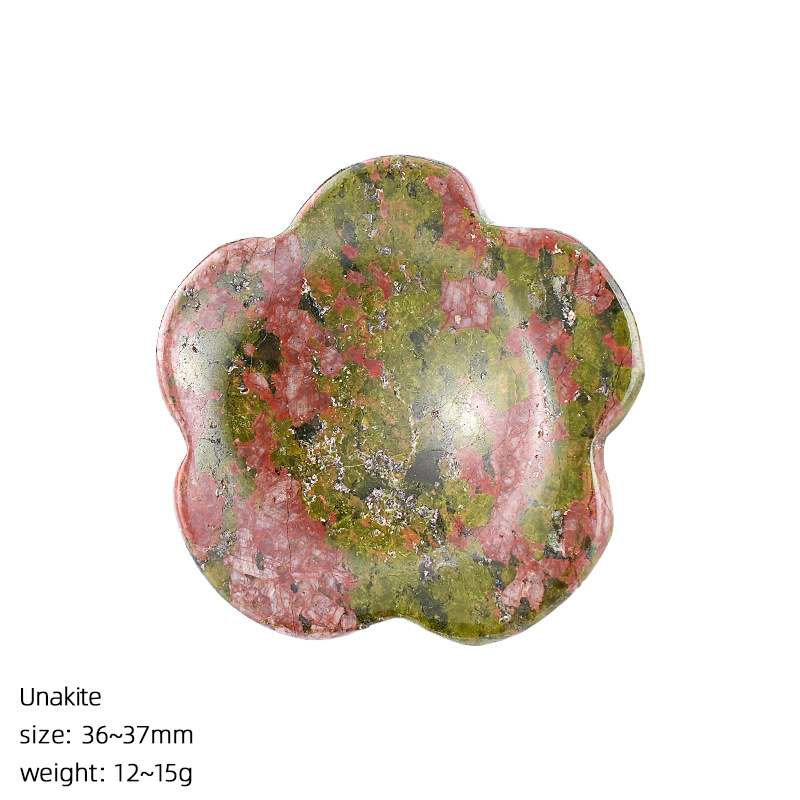 Flower Worry-Free Stone Crystal Thumb Stone Carvings,36mm