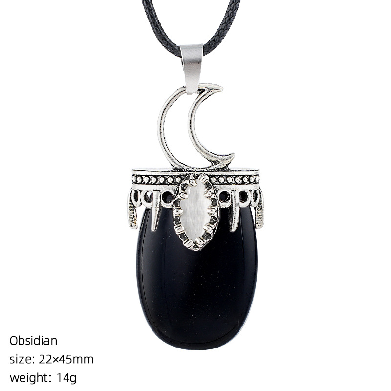 Crystal Sun, Moon, and Star Necklace