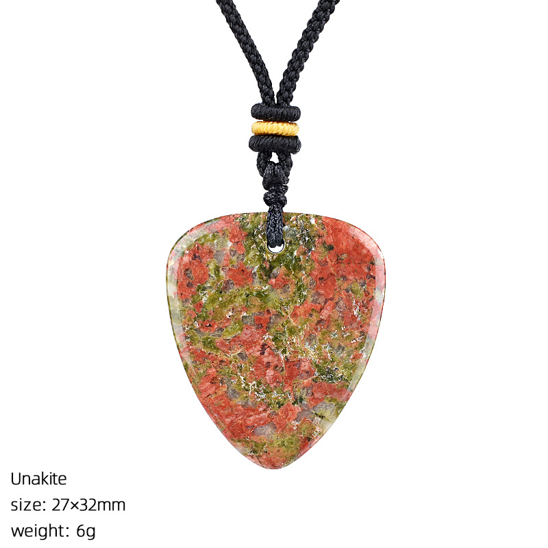 Crystal Guitar Pick Necklace
