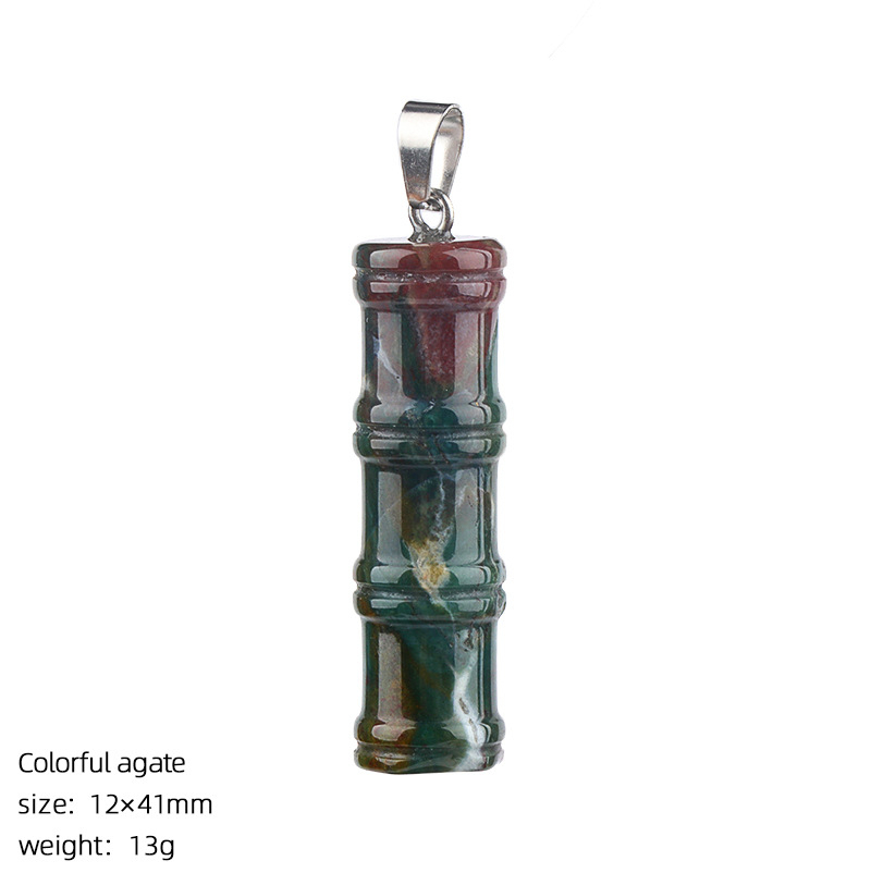 Crystal Bamboo Segment Pendant