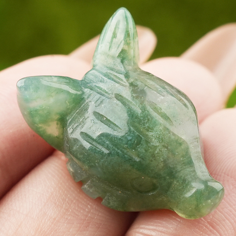 Crystal Fox Head Carving,10g