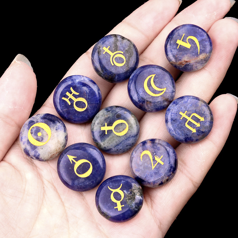 Solar System's Ten Planet Symbols Crystal Runes（10-pieces）