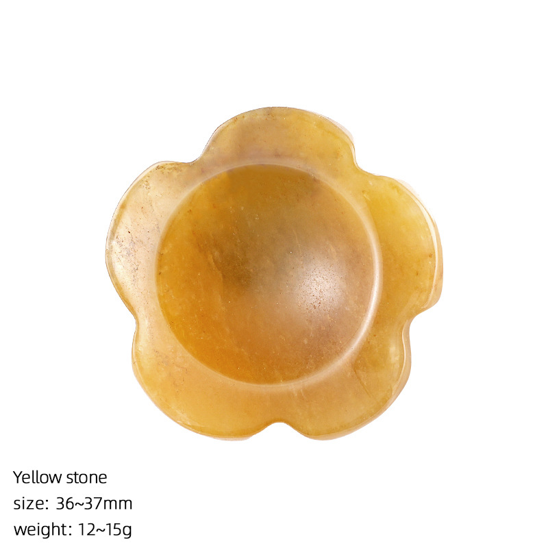 Flower Worry-Free Stone Crystal Thumb Stone Carvings,36mm