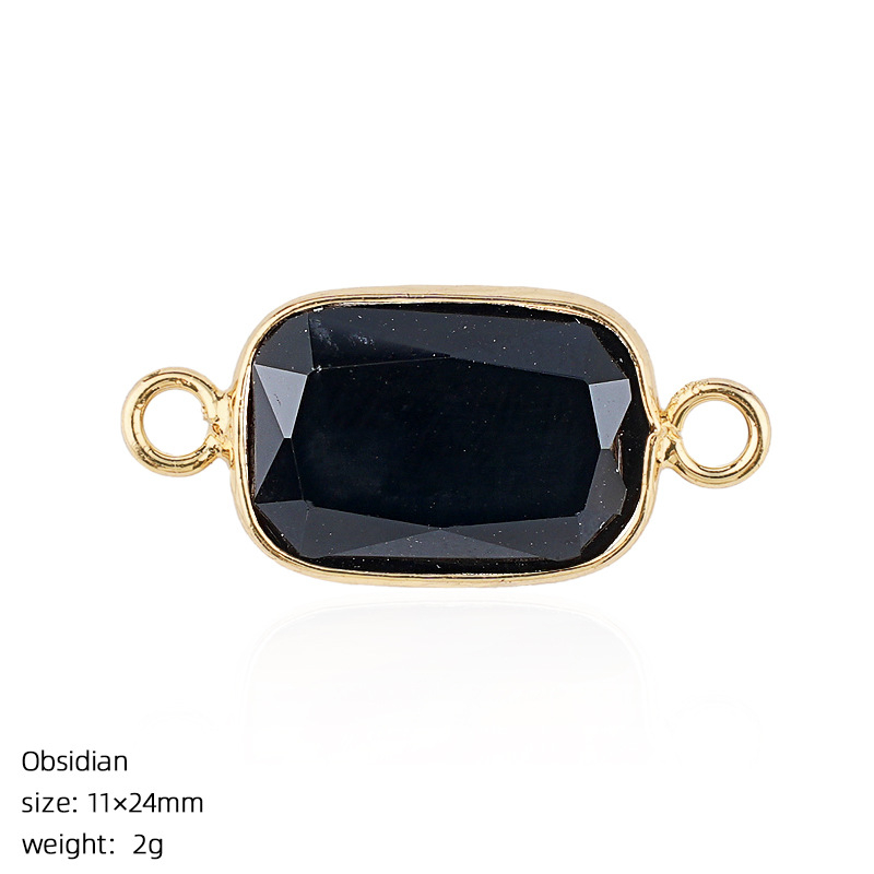 Crystal Faceted Pendant Connector