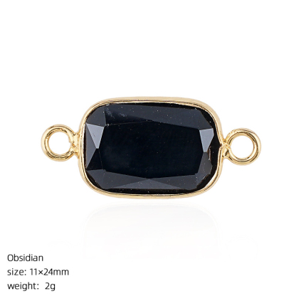 Crystal Faceted Pendant Connector