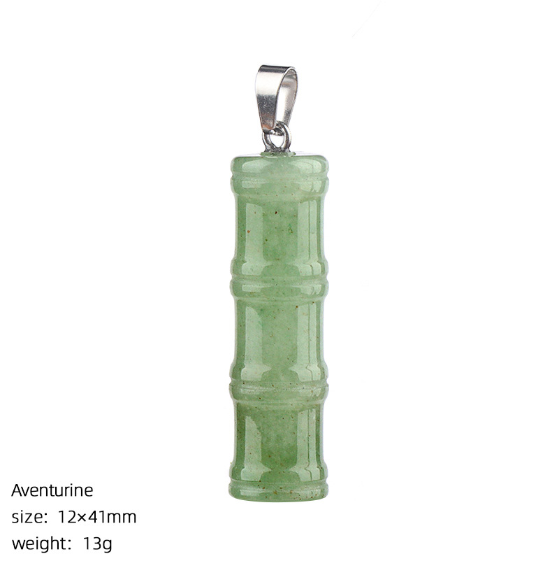 Crystal Bamboo Segment Pendant