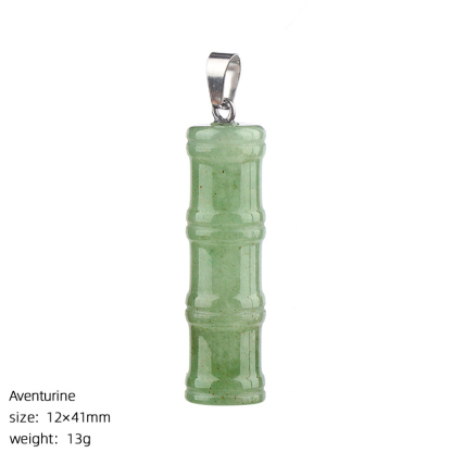 Crystal Bamboo Segment Pendant