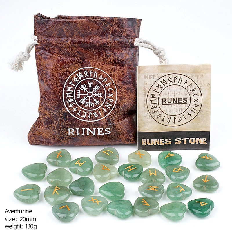 Crystal Heart Rune Set, 25 pieces