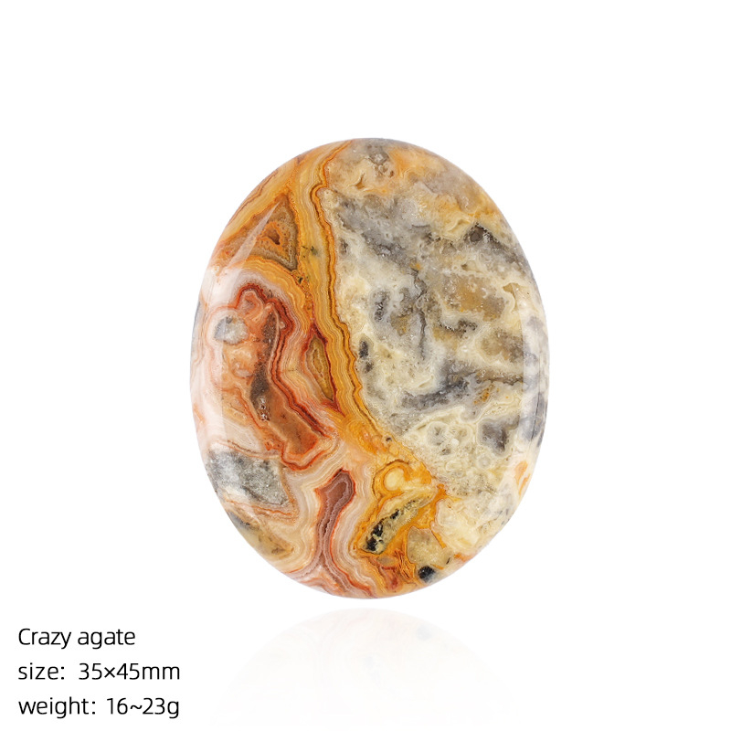 Custom Natural Crystal Palm Stone，23g,35*45mm