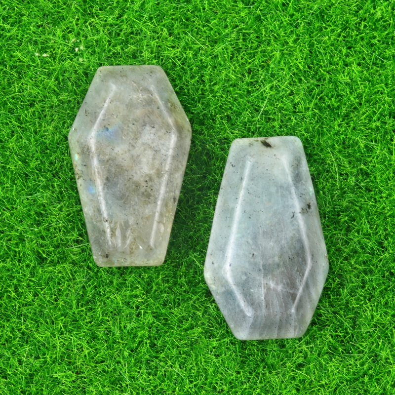 Crystal Agate Mini Coffin Carvings