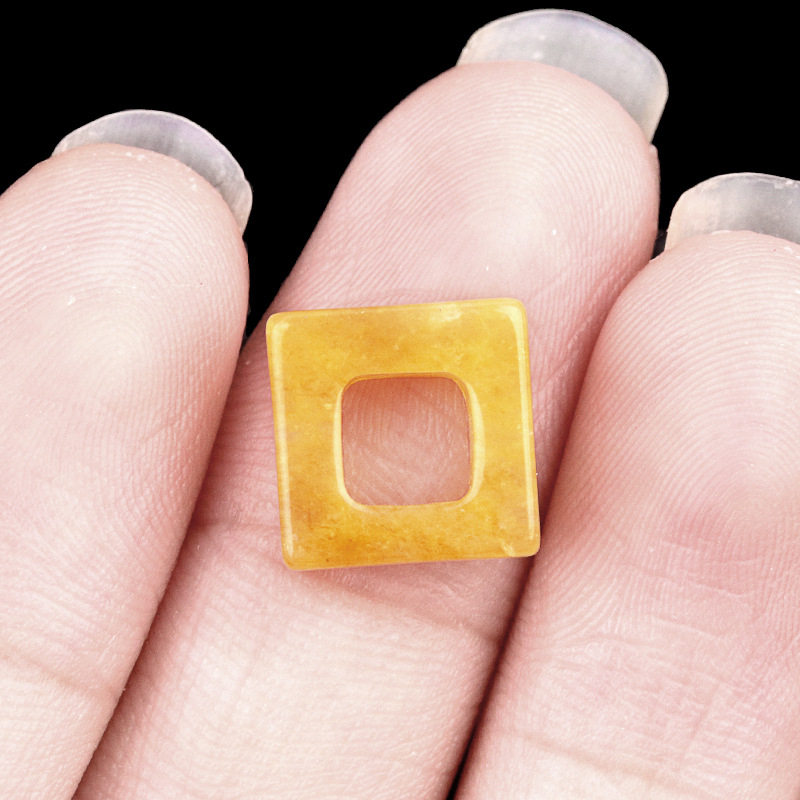 Water hollow square loose bead pendant necklace bracelet accessory，10mm