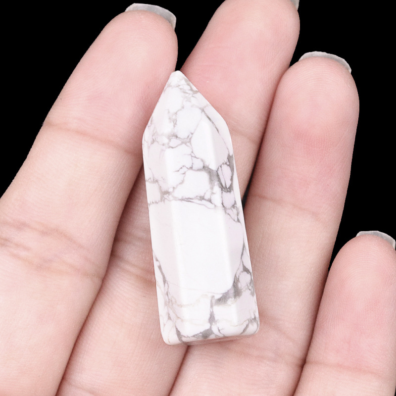 Crystal hexagonal single-point pillar stone,12.5×38mm