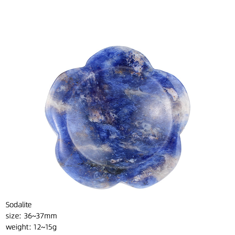 Flower Worry-Free Stone Crystal Thumb Stone Carvings,36mm