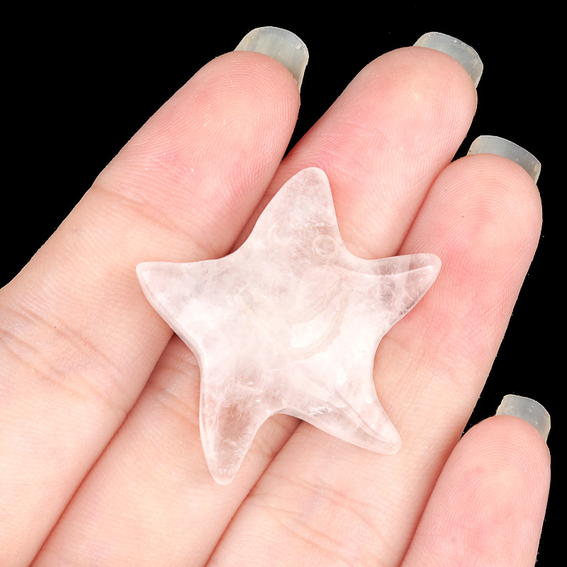 Crystal smiley face star, no hole, 30mm