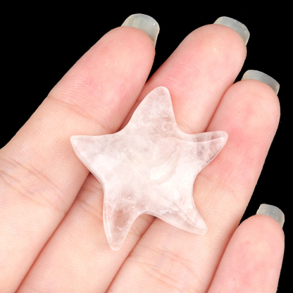 Crystal smiley face star, no hole, 30mm