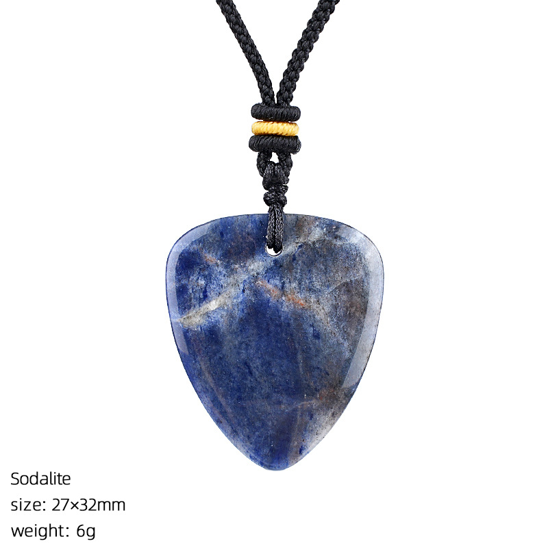 Crystal Guitar Pick Necklace