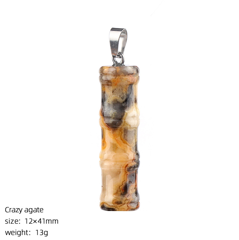 Crystal Bamboo Segment Pendant