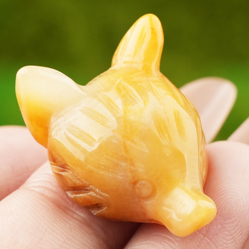 Crystal Fox Head Carving,10g