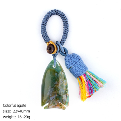 Bohemian-style crystal fish keychain
