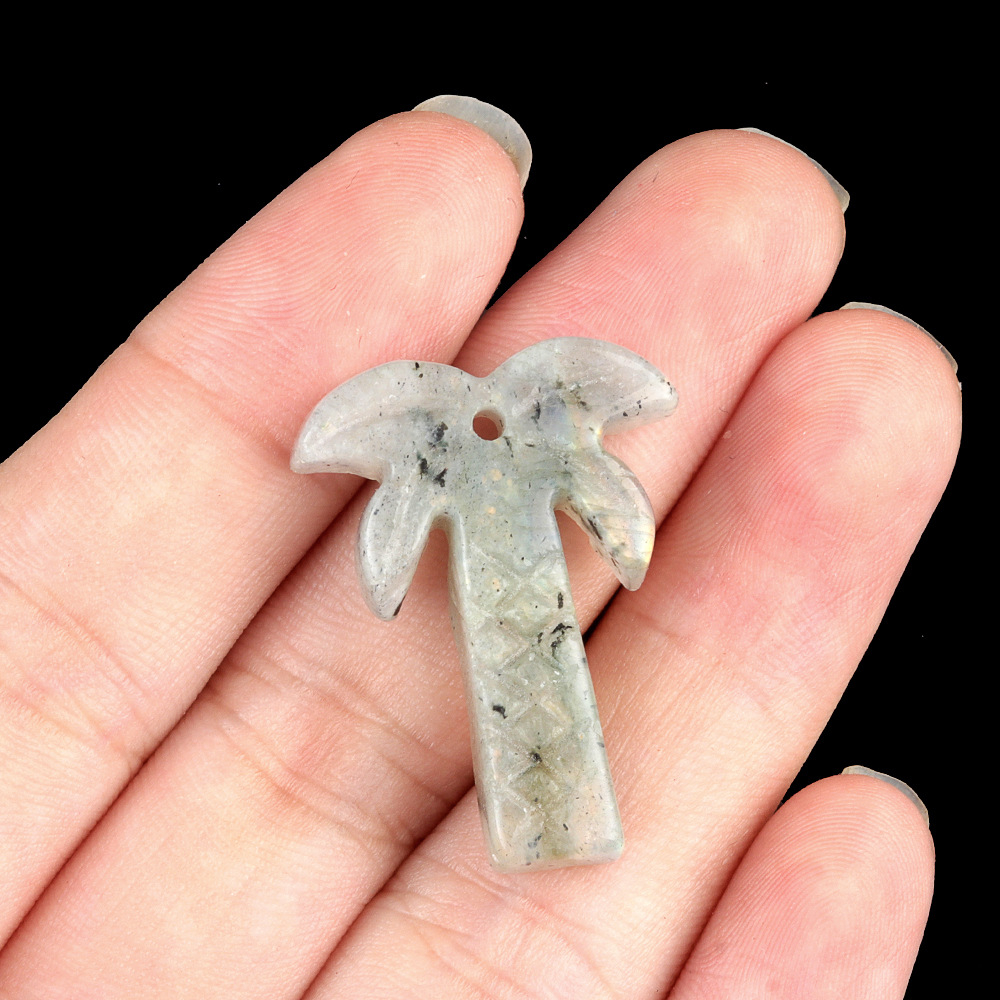 crystal coconut tree pendant