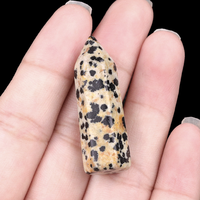 Crystal hexagonal single-point pillar stone,12.5×38mm