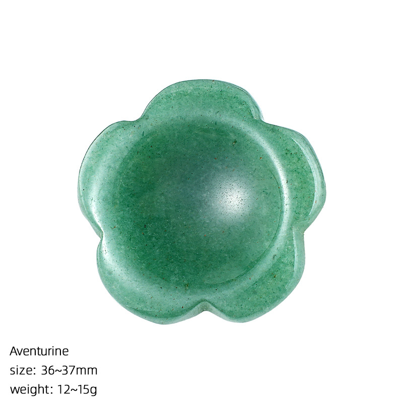 Flower Worry-Free Stone Crystal Thumb Stone Carvings,36mm
