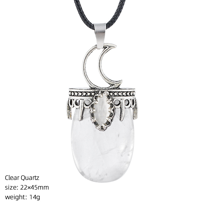 Crystal Sun, Moon, and Star Necklace