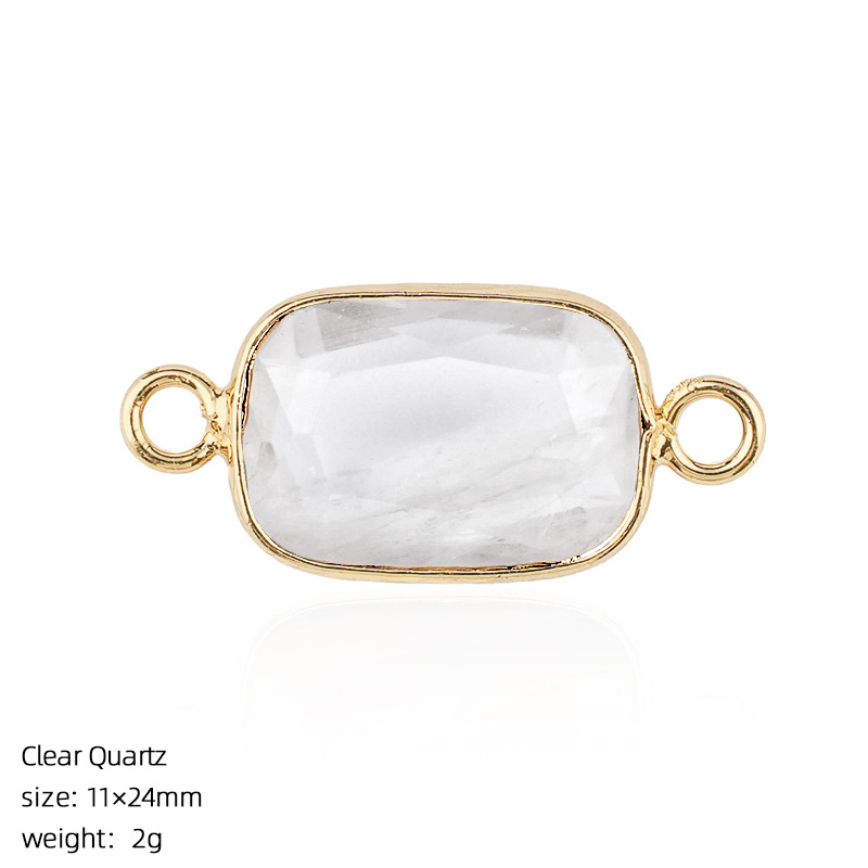 Crystal Faceted Pendant Connector