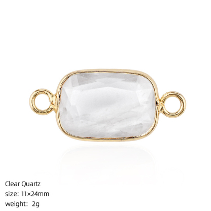 Crystal Faceted Pendant Connector