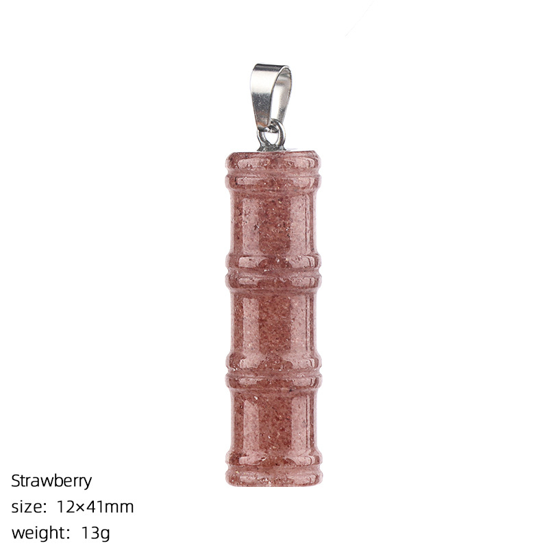 Crystal Bamboo Segment Pendant