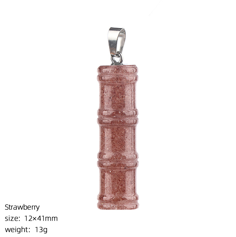 Crystal Bamboo Segment Pendant