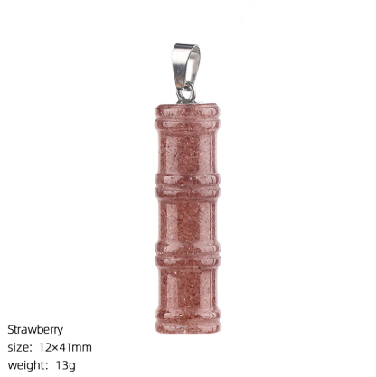Crystal Bamboo Segment Pendant