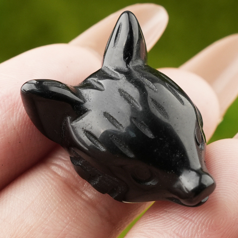 Crystal Fox Head Carving,10g