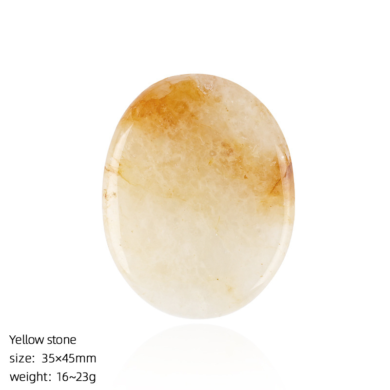 Custom Natural Crystal Palm Stone，23g,35*45mm